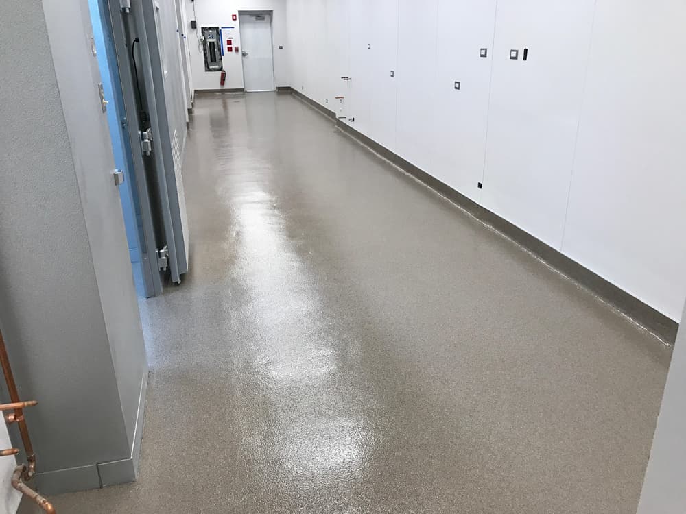 Gallery photos for Double Broadcast Quartz Epoxy Floor for Nothing Bundt Cake in Fishers: Image #1