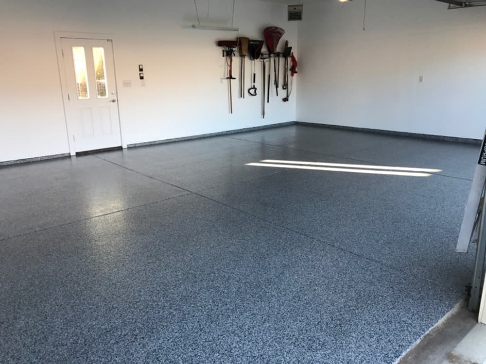 Gallery photos for Click to see the transformation! Garage Floor Epoxy Coating Before and After in Carmel: Image #3