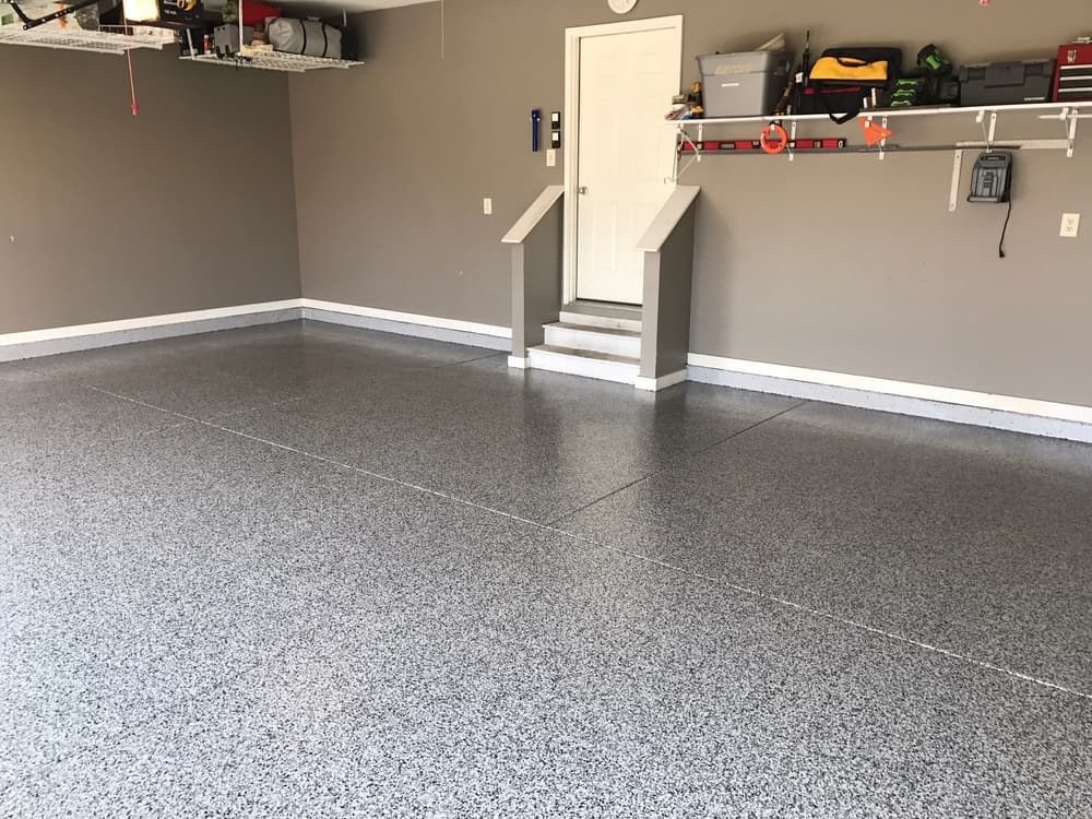 Gravel Flake Epoxy Floor Coat Done Right in Noblesville image