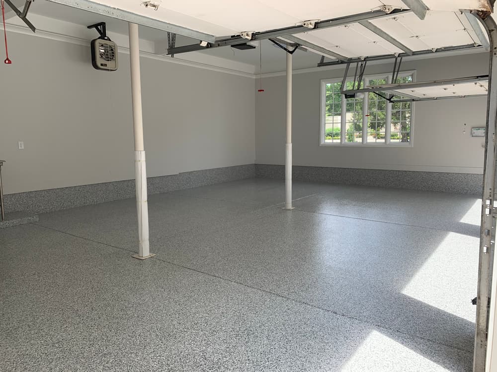 Flake System Garage Floor Coating Done Right in Carmel image